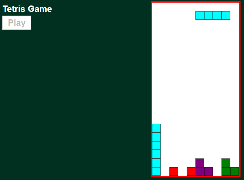 Simple Tetris Game using Canvas in JavaScript Free Source Code